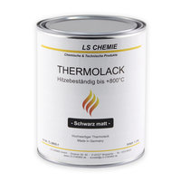 1 Liter Thermolack bis +800°C in Schwarz matt