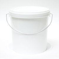 10 Liter Eimer mit Deckel in weiß