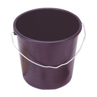 12 Liter Eimer (Schwarz) mit Metalltragebügel