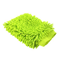 Waschhandschuh aus Microfaser-Chenille in Grün
