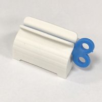 Tubenleerer aus Kunststoff ( Weiß ) mit blauem Drehsplint
